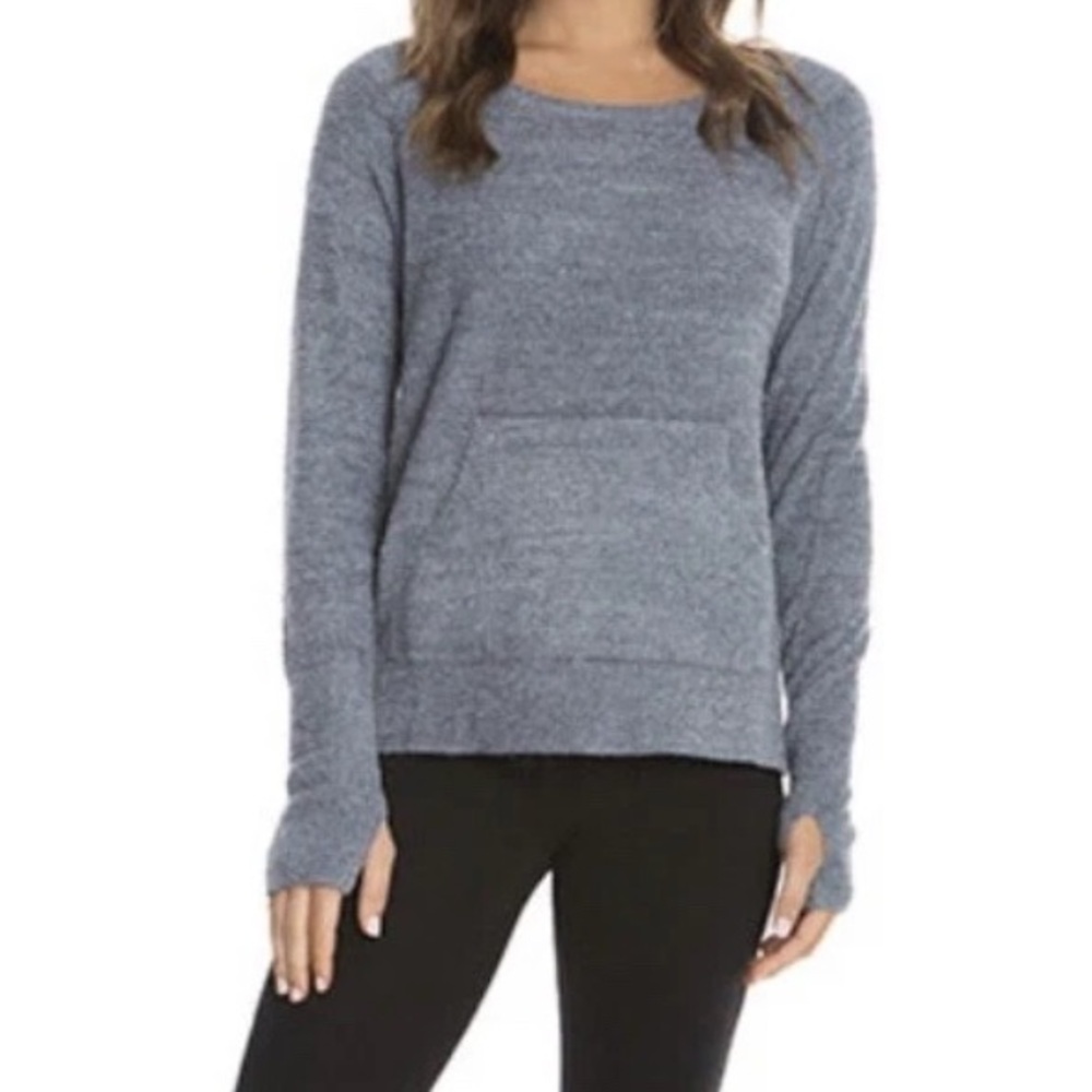 NWT Barefoot Dreams Raglan Crew (L ) Chambray